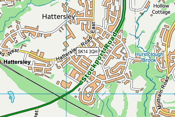 SK14 3QH map - OS VectorMap District (Ordnance Survey) SK14 3QH map - OS VectorMap District (Ordnance Survey)
