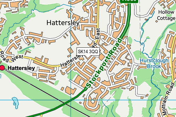 SK14 3QQ map - OS VectorMap District (Ordnance Survey)