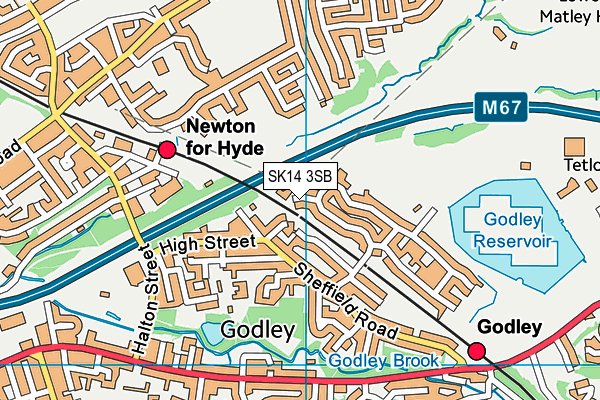 SK14 3SB map - OS VectorMap District (Ordnance Survey) SK14 3SB map - OS VectorMap District (Ordnance Survey)