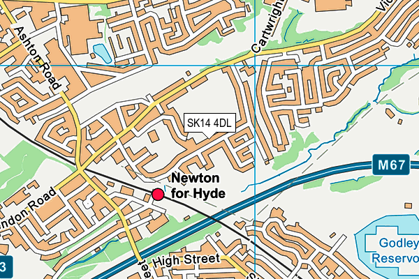 SK14 4DL map - OS VectorMap District (Ordnance Survey) SK14 4DL map - OS VectorMap District (Ordnance Survey)