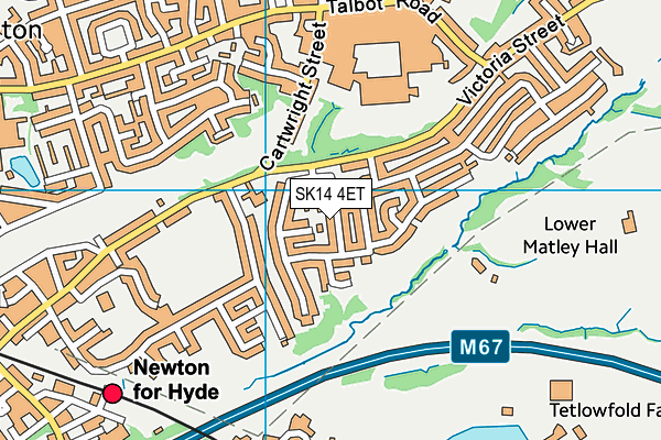 SK14 4ET map - OS VectorMap District (Ordnance Survey)