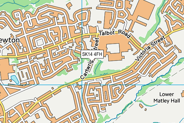 SK14 4FH map - OS VectorMap District (Ordnance Survey) SK14 4FH map - OS VectorMap District (Ordnance Survey)