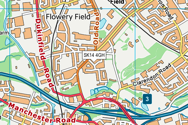SK14 4GH map - OS VectorMap District (Ordnance Survey) SK14 4GH map - OS VectorMap District (Ordnance Survey)