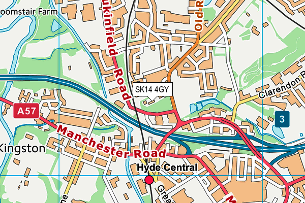 SK14 4GY map - OS VectorMap District (Ordnance Survey)