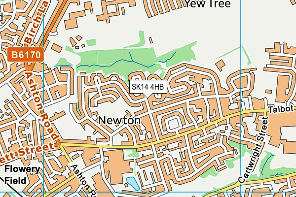SK14 4HB map - OS VectorMap District (Ordnance Survey)