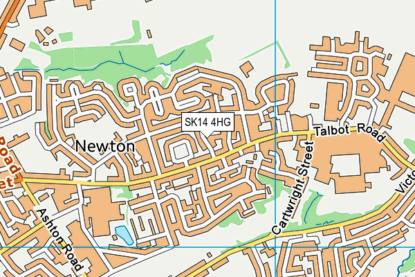 SK14 4HG map - OS VectorMap District (Ordnance Survey)