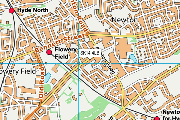 SK14 4LB map - OS VectorMap District (Ordnance Survey)