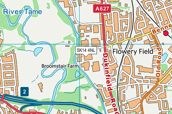 SK14 4NL map - OS VectorMap District (Ordnance Survey)
