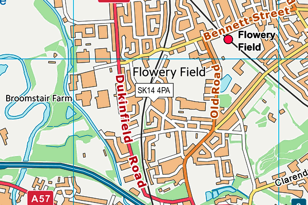 SK14 4PA map - OS VectorMap District (Ordnance Survey)