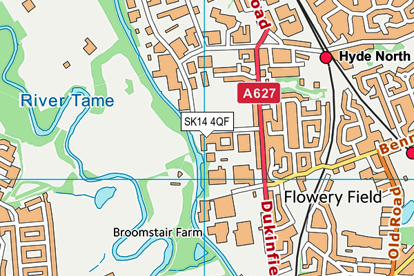 SK14 4QF map - OS VectorMap District (Ordnance Survey)