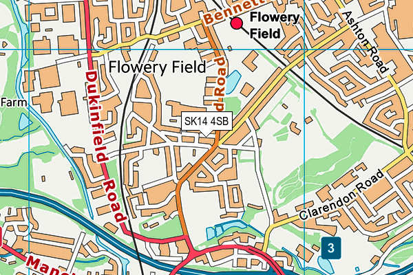 SK14 4SB map - OS VectorMap District (Ordnance Survey) SK14 4SB map - OS VectorMap District (Ordnance Survey)