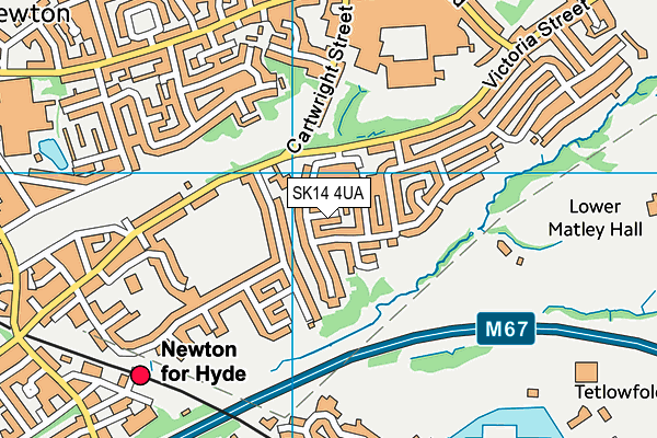 SK14 4UA map - OS VectorMap District (Ordnance Survey)