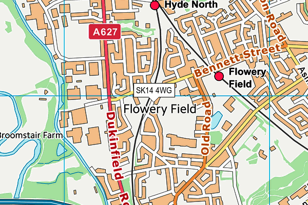 SK14 4WG map - OS VectorMap District (Ordnance Survey)