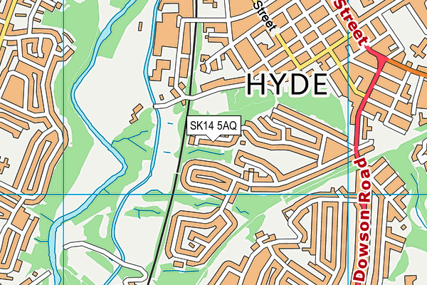 SK14 5AQ map - OS VectorMap District (Ordnance Survey)