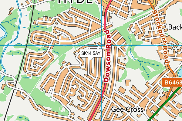SK14 5AY map - OS VectorMap District (Ordnance Survey) SK14 5AY map - OS VectorMap District (Ordnance Survey)