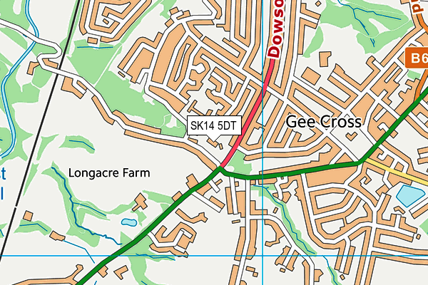 SK14 5DT map - OS VectorMap District (Ordnance Survey) SK14 5DT map - OS VectorMap District (Ordnance Survey)