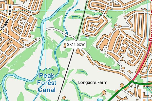 SK14 5DW map - OS VectorMap District (Ordnance Survey) SK14 5DW map - OS VectorMap District (Ordnance Survey)