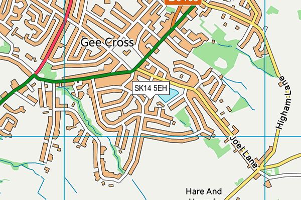 SK14 5EH map - OS VectorMap District (Ordnance Survey) SK14 5EH map - OS VectorMap District (Ordnance Survey)