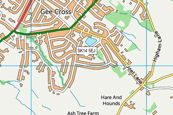 SK14 5EJ map - OS VectorMap District (Ordnance Survey)