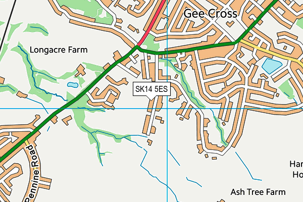 SK14 5ES map - OS VectorMap District (Ordnance Survey) SK14 5ES map - OS VectorMap District (Ordnance Survey)