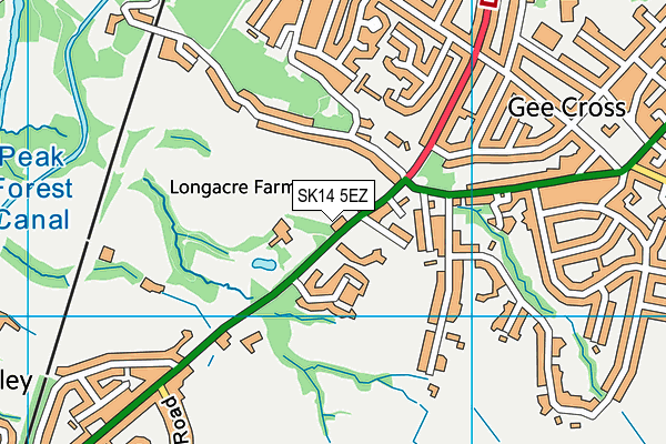 SK14 5EZ map - OS VectorMap District (Ordnance Survey)