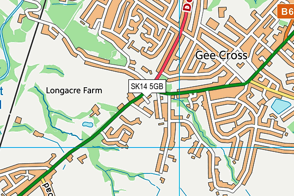 SK14 5GB map - OS VectorMap District (Ordnance Survey)