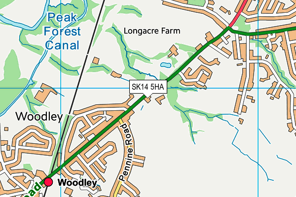 SK14 5HA map - OS VectorMap District (Ordnance Survey) SK14 5HA map - OS VectorMap District (Ordnance Survey)