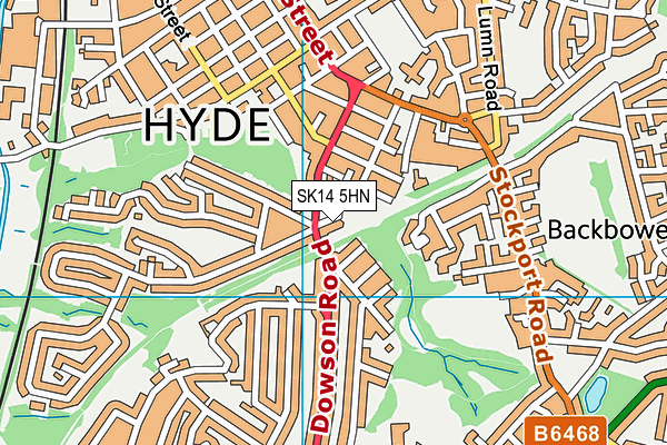 SK14 5HN map - OS VectorMap District (Ordnance Survey)