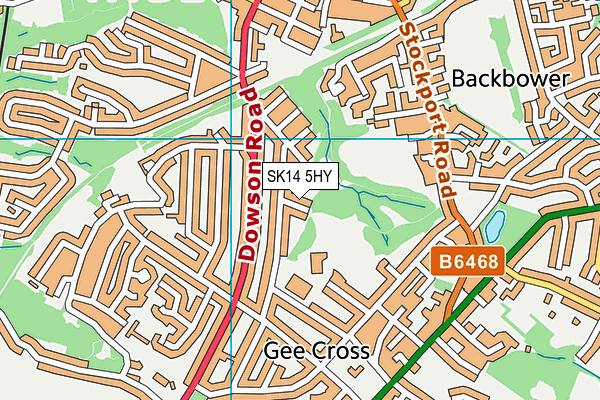 SK14 5HY map - OS VectorMap District (Ordnance Survey) SK14 5HY map - OS VectorMap District (Ordnance Survey)