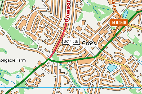 SK14 5JE map - OS VectorMap District (Ordnance Survey)