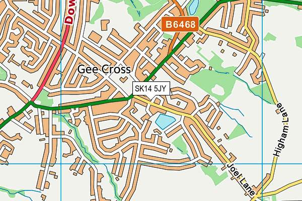 SK14 5JY map - OS VectorMap District (Ordnance Survey)
