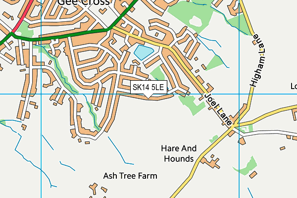 SK14 5LE map - OS VectorMap District (Ordnance Survey) SK14 5LE map - OS VectorMap District (Ordnance Survey)