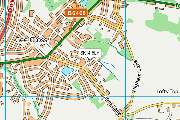 SK14 5LH map - OS VectorMap District (Ordnance Survey) SK14 5LH map - OS VectorMap District (Ordnance Survey)