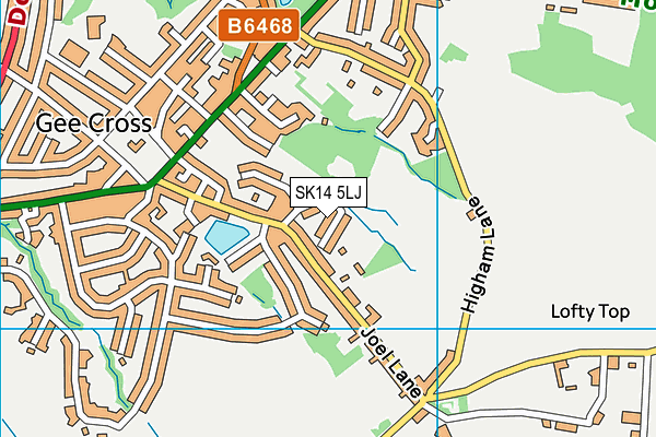 SK14 5LJ map - OS VectorMap District (Ordnance Survey)