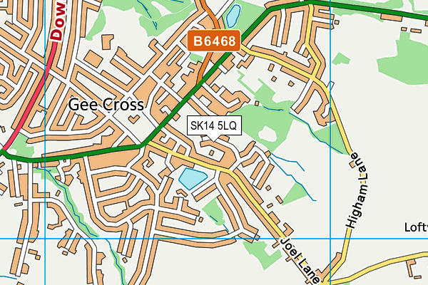 SK14 5LQ map - OS VectorMap District (Ordnance Survey)