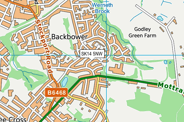 SK14 5NW map - OS VectorMap District (Ordnance Survey)