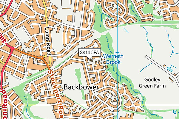 SK14 5PA map - OS VectorMap District (Ordnance Survey) SK14 5PA map - OS VectorMap District (Ordnance Survey)