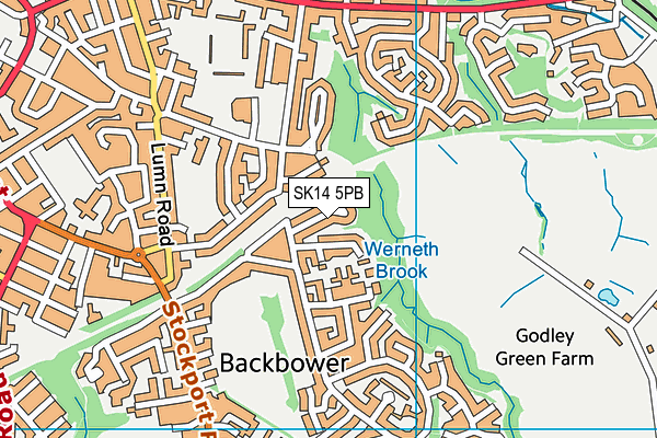 SK14 5PB map - OS VectorMap District (Ordnance Survey) SK14 5PB map - OS VectorMap District (Ordnance Survey)