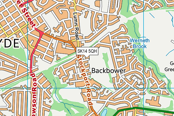 SK14 5QH map - OS VectorMap District (Ordnance Survey)
