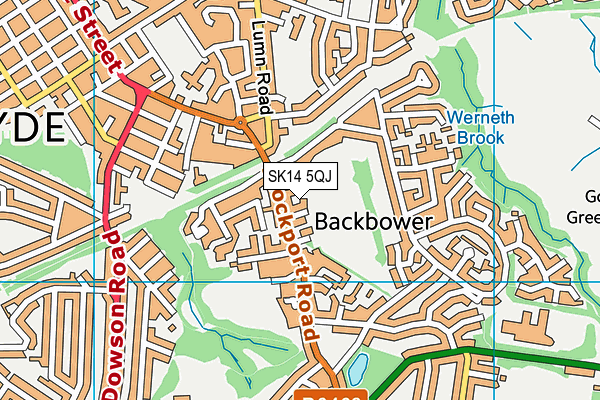 SK14 5QJ map - OS VectorMap District (Ordnance Survey) SK14 5QJ map - OS VectorMap District (Ordnance Survey)
