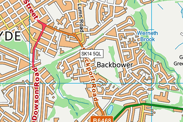 SK14 5QL map - OS VectorMap District (Ordnance Survey)