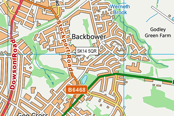 SK14 5QR map - OS VectorMap District (Ordnance Survey)