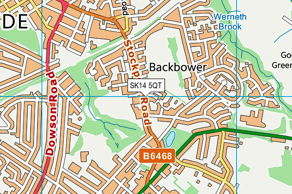 SK14 5QT map - OS VectorMap District (Ordnance Survey)