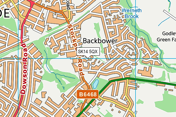 SK14 5QX map - OS VectorMap District (Ordnance Survey) SK14 5QX map - OS VectorMap District (Ordnance Survey)