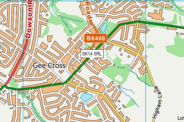 SK14 5RL map - OS VectorMap District (Ordnance Survey) SK14 5RL map - OS VectorMap District (Ordnance Survey)