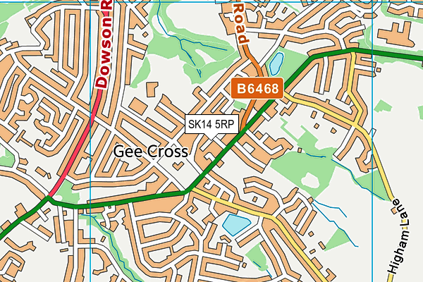 SK14 5RP map - OS VectorMap District (Ordnance Survey) SK14 5RP map - OS VectorMap District (Ordnance Survey)