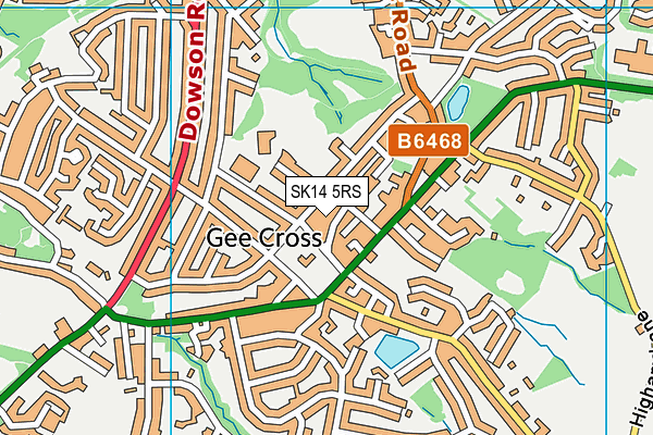 SK14 5RS map - OS VectorMap District (Ordnance Survey) SK14 5RS map - OS VectorMap District (Ordnance Survey)