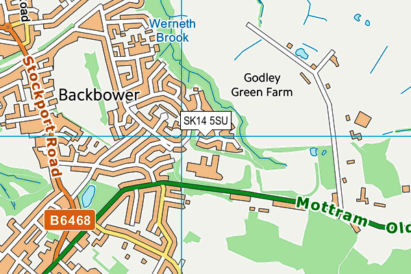 SK14 5SU map - OS VectorMap District (Ordnance Survey)