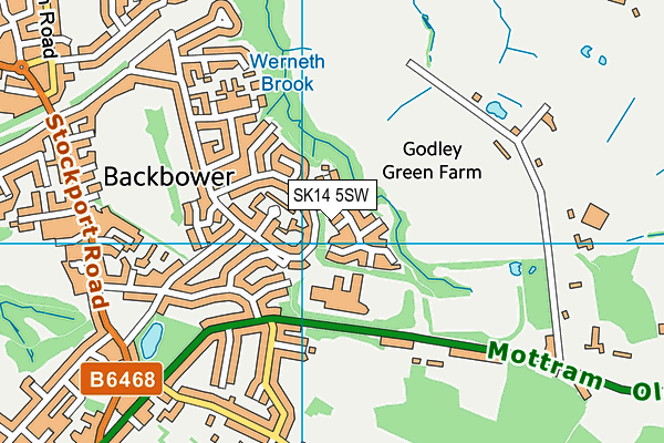 SK14 5SW map - OS VectorMap District (Ordnance Survey) SK14 5SW map - OS VectorMap District (Ordnance Survey)