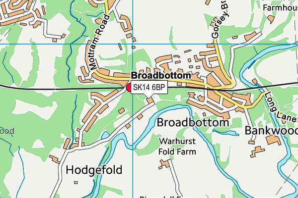 SK14 6BP map - OS VectorMap District (Ordnance Survey) SK14 6BP map - OS VectorMap District (Ordnance Survey)